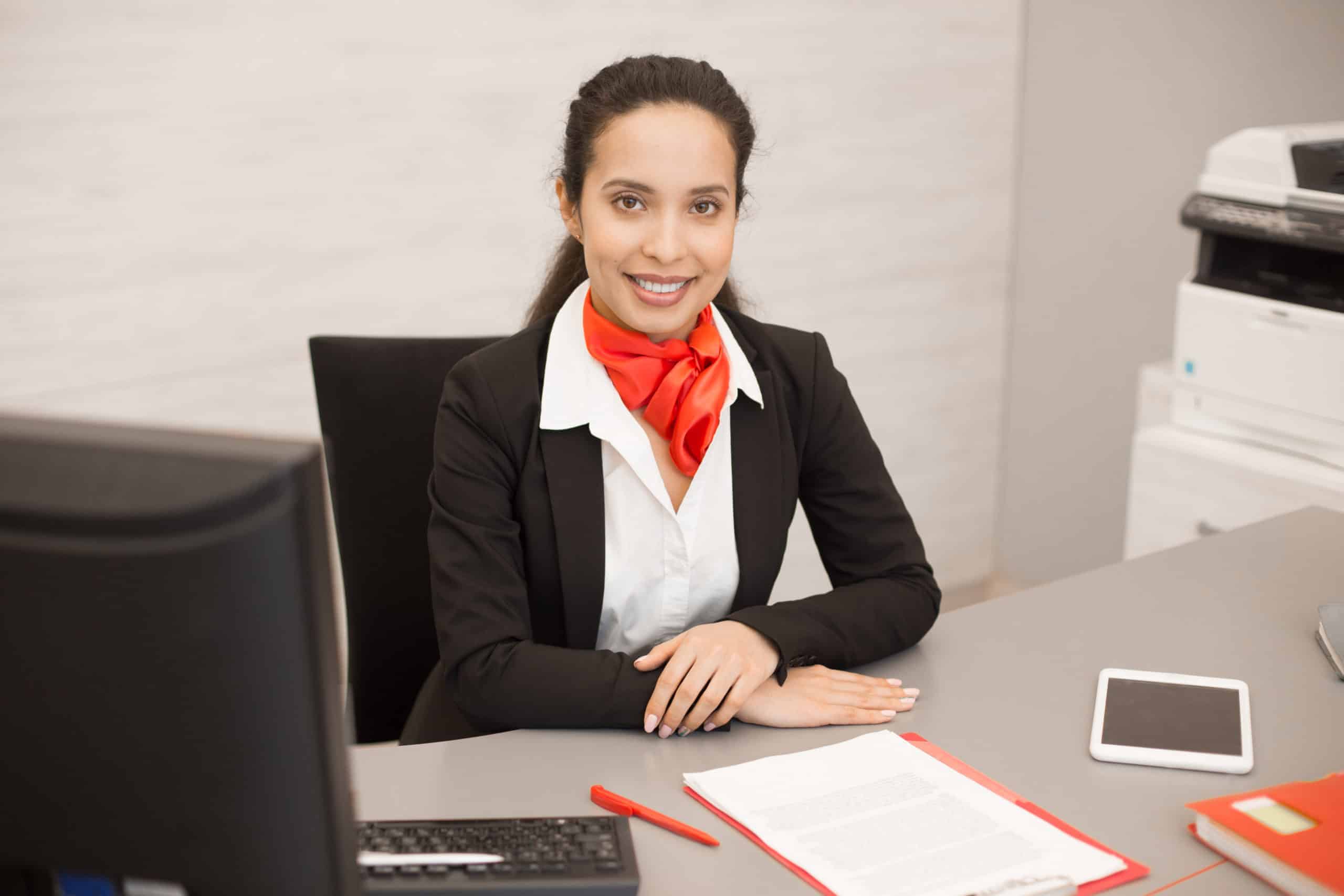 Latin Businesswoman at Desk